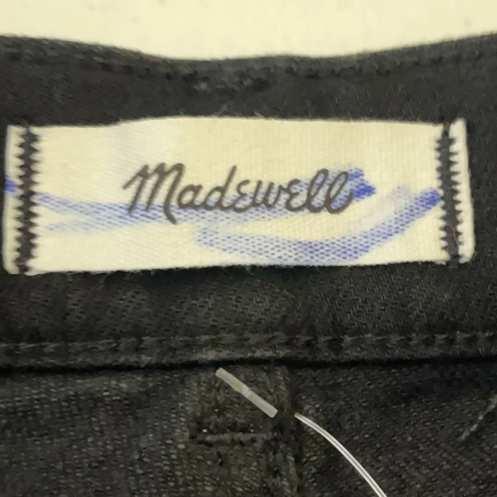 Madewell The Longline Straight Jeans Womens 28 Black Frost Magic Pockets NWT